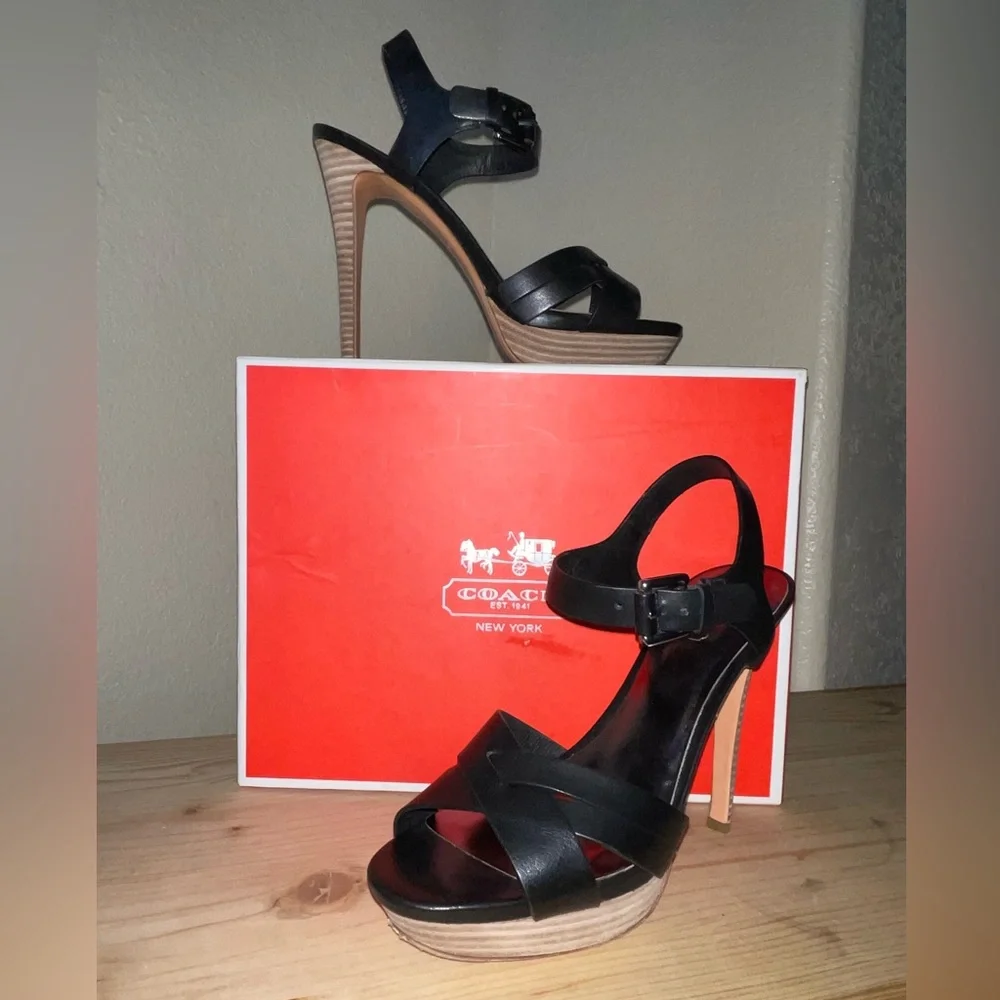COACH Black Heels - Picture 1 of 13